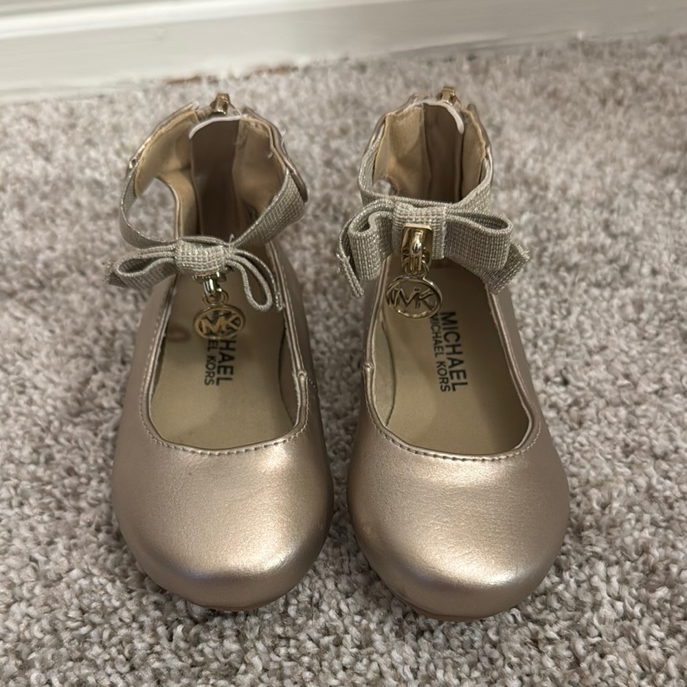 Michael Kors Gold Dress Shoes with Ankle Strap